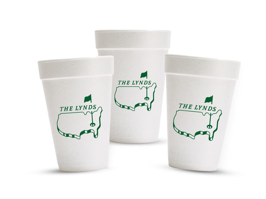 Golf party cups detail