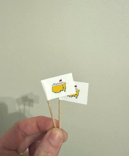 Golf flag toothpick toppers detail