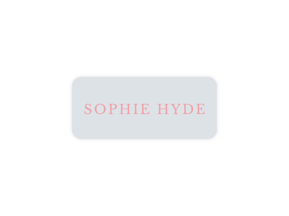Lavender & Pink name labels