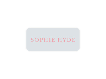 Lavender & Pink name labels