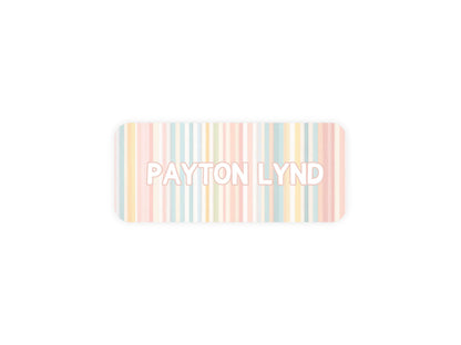 Pastel Stripes name labels