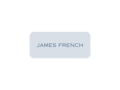 Fog Blue & Navy name labels