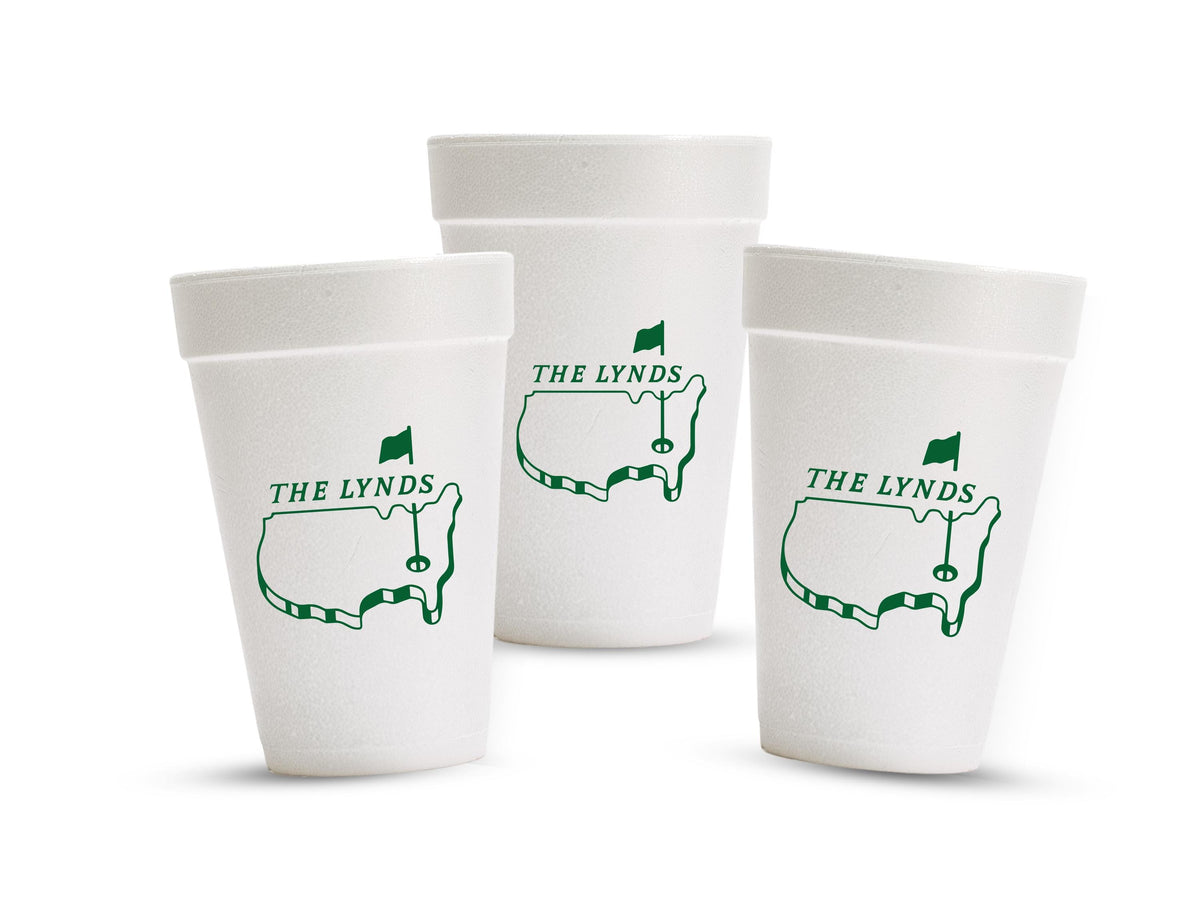 Golf party cups detail