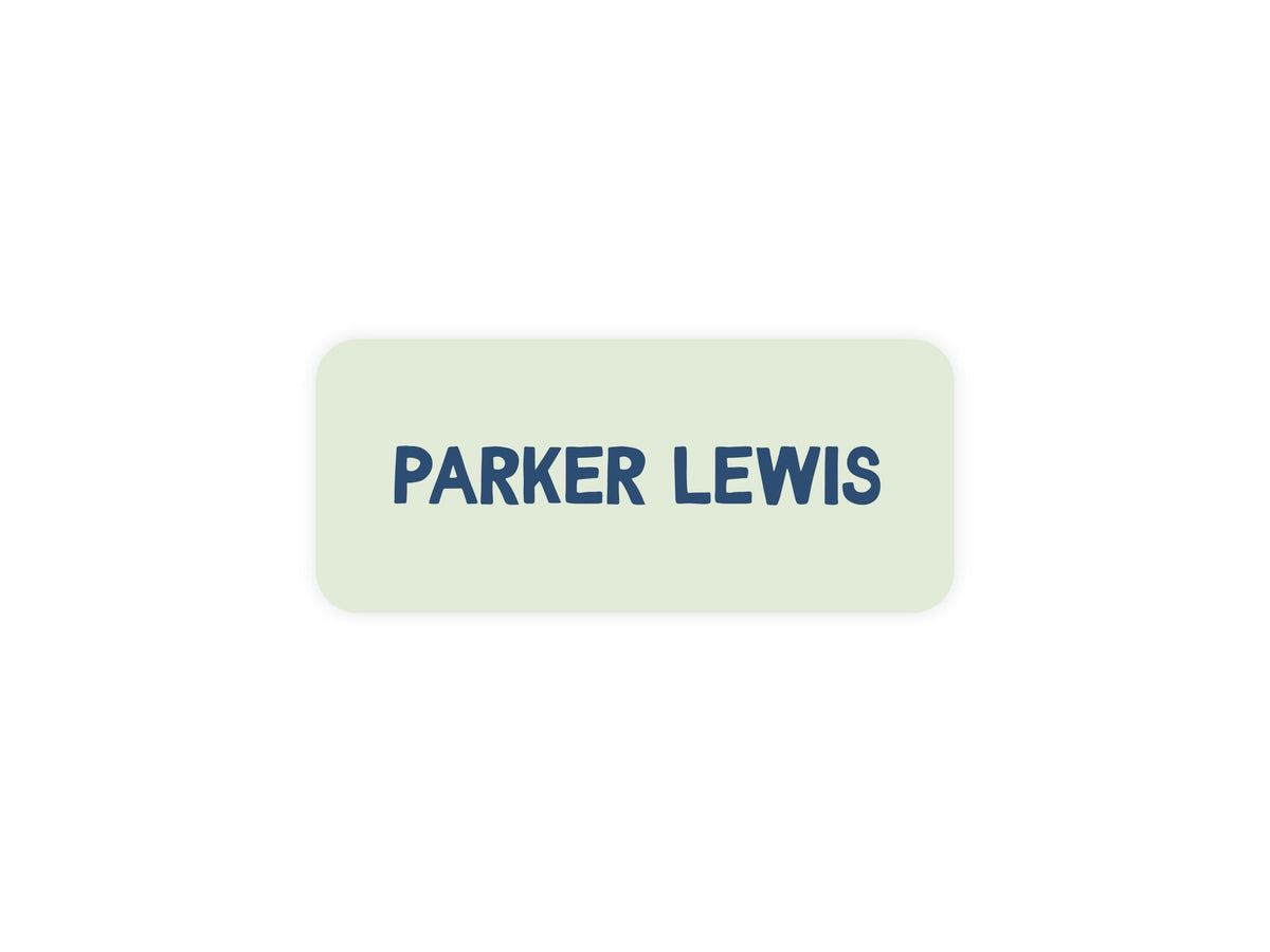 Blue & Green Letters name labels