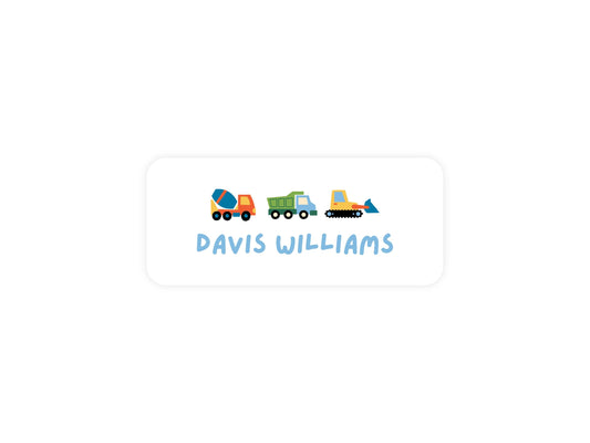 Construction Trucks name labels