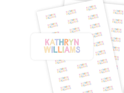 Rainbow Letters name labels