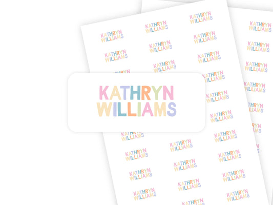 Rainbow Letters name labels
