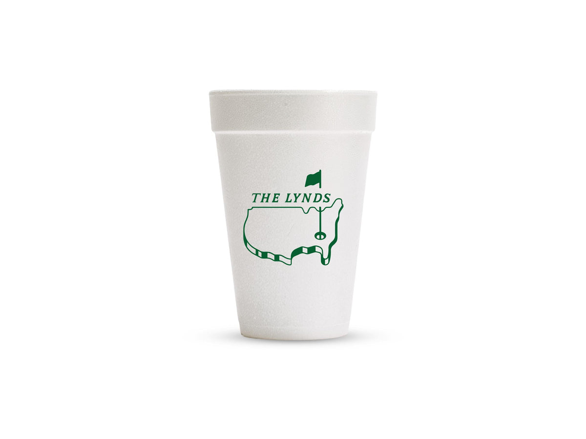 Personalized golf party foam cups